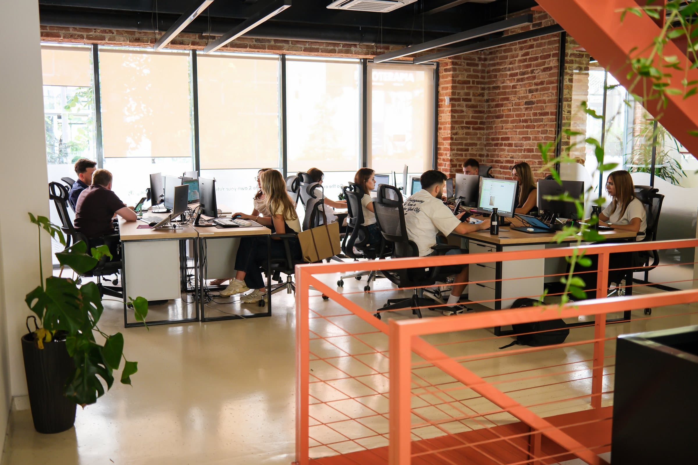 The AnchorzUp team at work in the Prishtina office