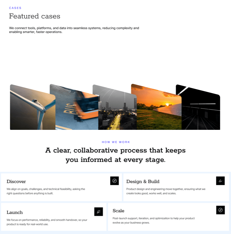 KAD website featured cases and process section